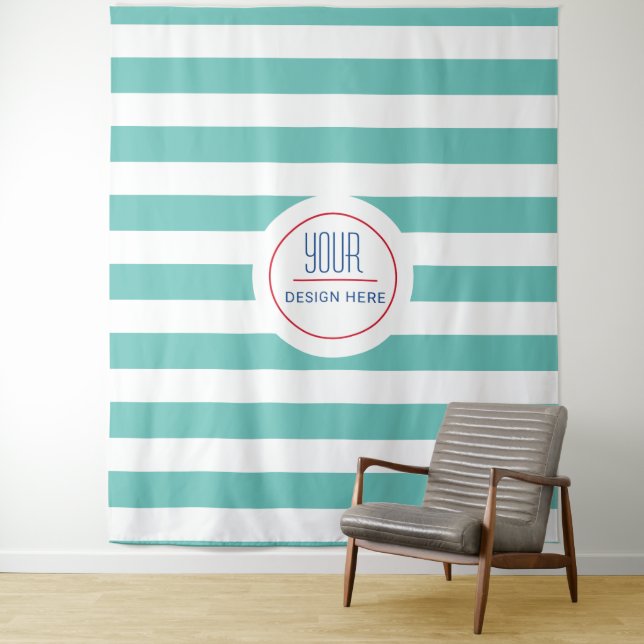 Custom Logo Backdrop Simple and Modern Tapestry (In Situ)