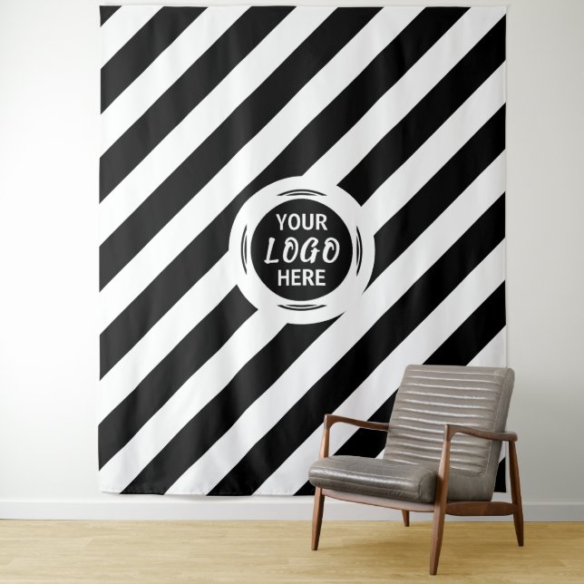 Custom Logo Backdrop Simple and Modern Tapestry (In Situ)