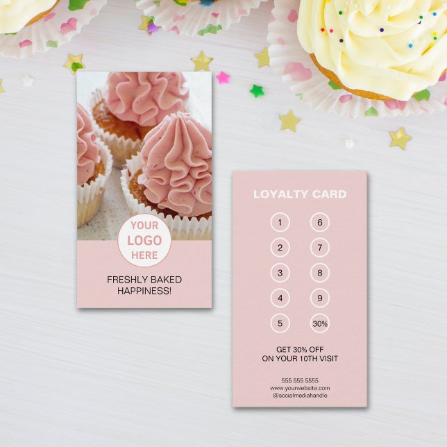 Custom Logo Bakery Professional Business  Loyalty Card (Custom Logo Bakery Professional Business Loyalty Card)