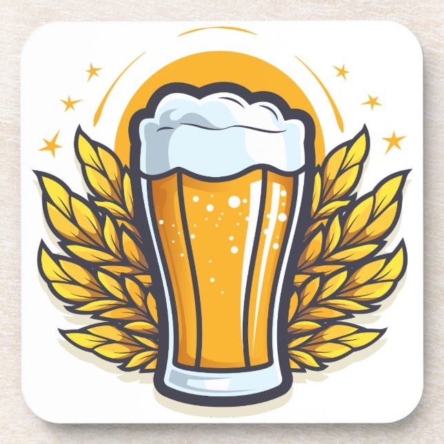 Custom Logo Beer Glass Coaster (Front)
