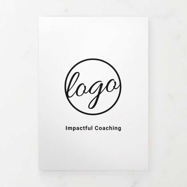 Custom Logo Black and White Trifold Brochure (Cover)