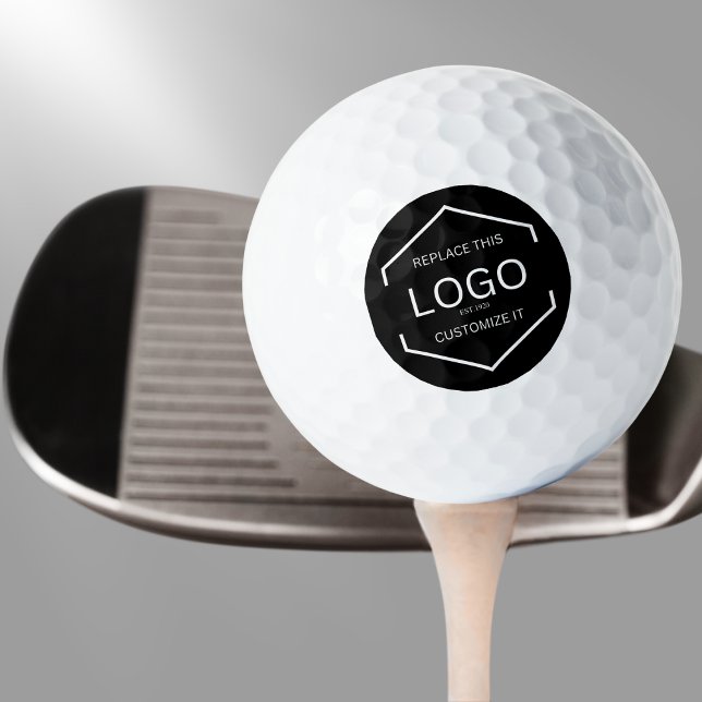 Custom Logo Black Background Business Promotional Golf Balls (Creator Uploaded)