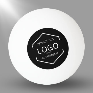 Custom Logo Black Background Business Promotional Ping Pong Ball