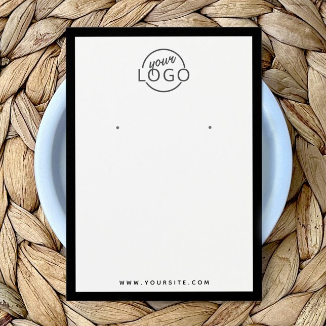 Custom logo black border earring display cards (Creator Uploaded)