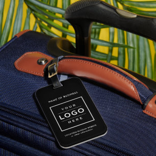 Custom Logo Black Branded Business Luggage Tag