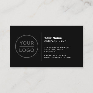Custom logo black modern minimalist any colour business card