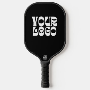 Custom Logo Black & White Pickleball Paddle