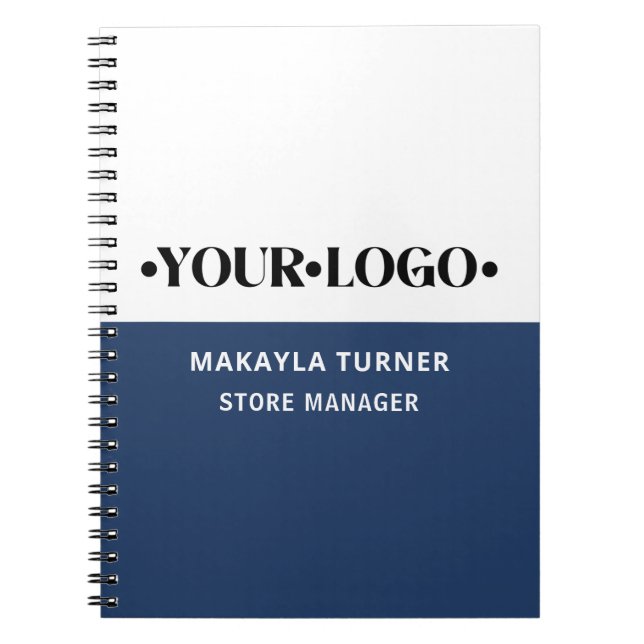 Custom Logo Blue Notebook (Front)