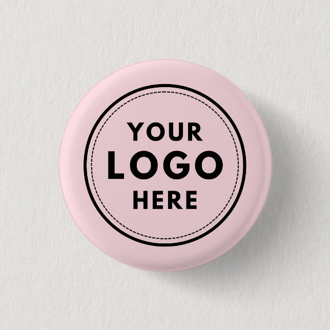 Custom Logo Blush Pink Corporate Business 3 Cm Round Badge (Front)