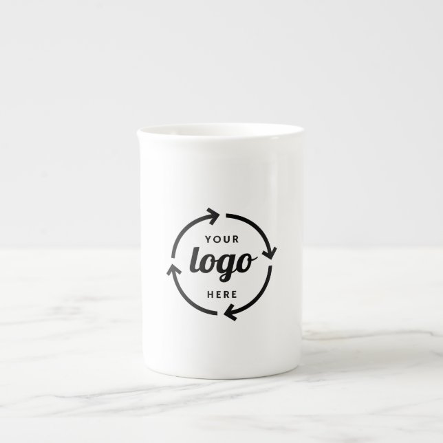 Custom Logo Branded Bone China Mug (Front)