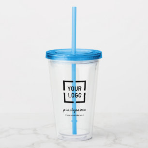 Custom Logo branded promotional Acrylic Tumbler
