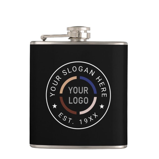 Custom Logo branded promotional Flask (Front)