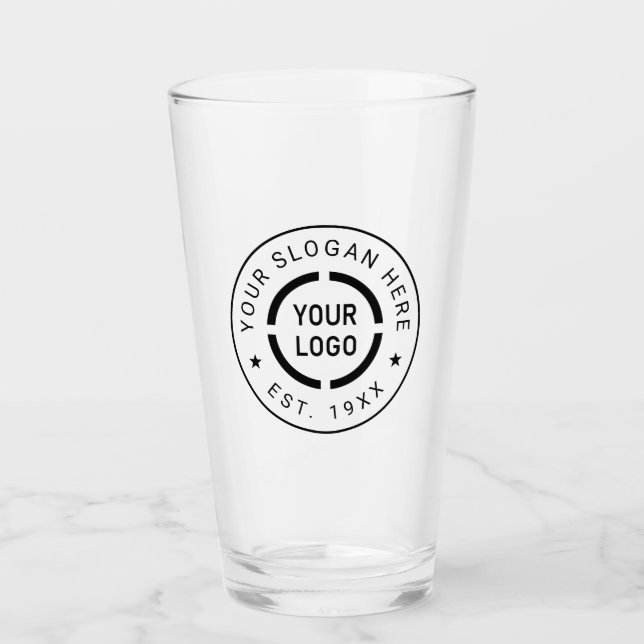 Custom Logo branded promotional Glass (Front)