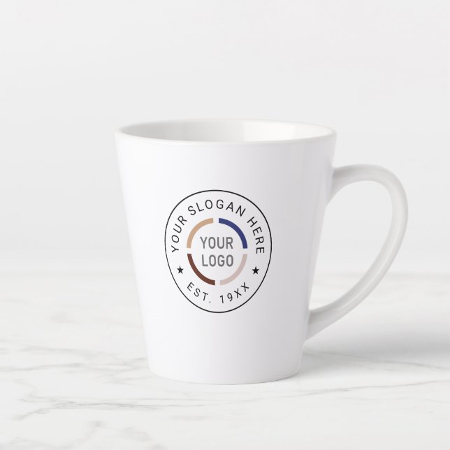 Custom Logo branded promotional Latte Mug (Right)