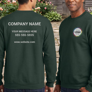 Custom Logo Branded Workwear with Contact Info Sweatshirt