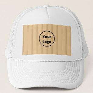 Custom logo brown stripes trucker hat