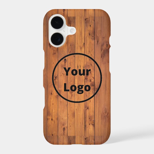 Custom logo brown wood (Back)