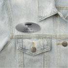 Custom Logo Brushed Radial Metallic Silver Staff