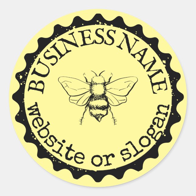 Custom Logo Bumblebee Farmhouse Stickers (Front)