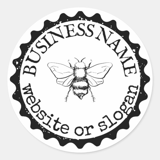 Custom Logo Bumblebee Farmhouse Stickers (Front)
