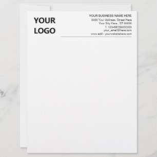 Custom Logo Business Address Personalised Office Letterhead