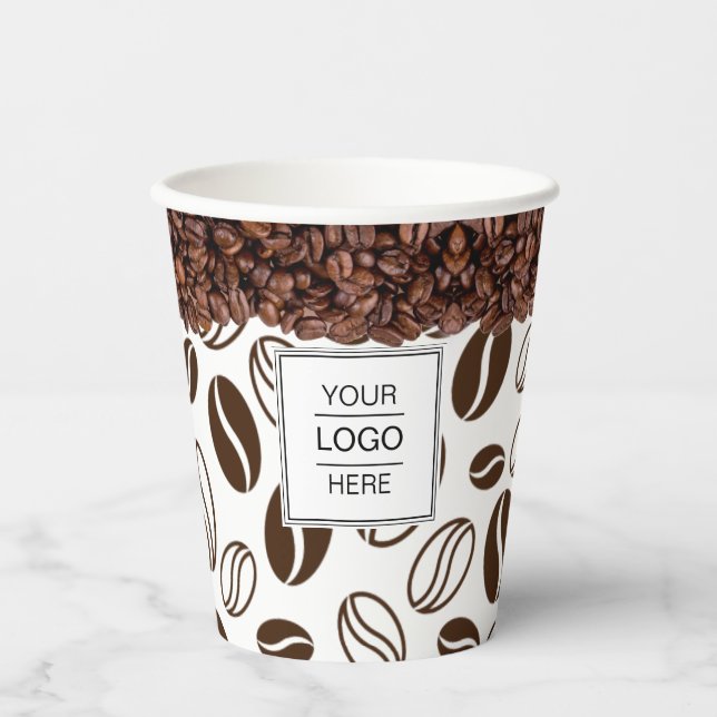 Custom Logo Business brand Coffee Shop Paper cups (Front)