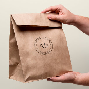 Custom Logo Business Branding Bags and Boxes Logo Rubber Stamp