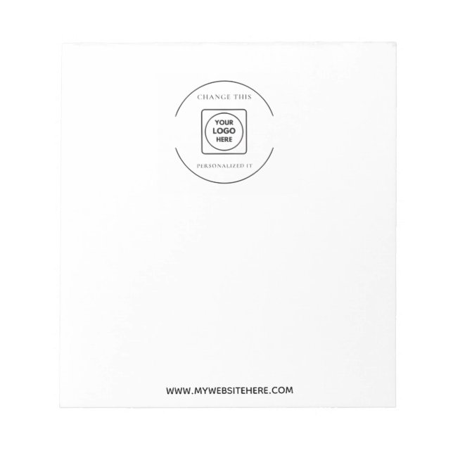 Custom Logo Business Branding Notepad (Front)
