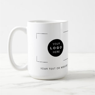 Custom logo business branding text personalised coffee mug