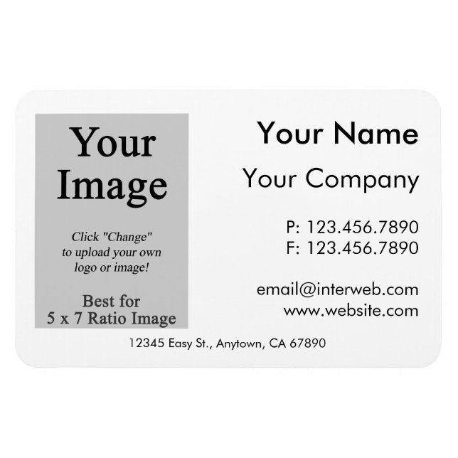Custom Logo Business Card Style Magnet (Horizontal)