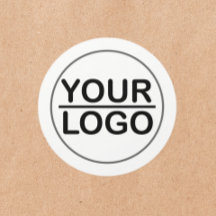 Custom logo business classic round sticker