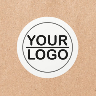 Custom logo business classic round sticker