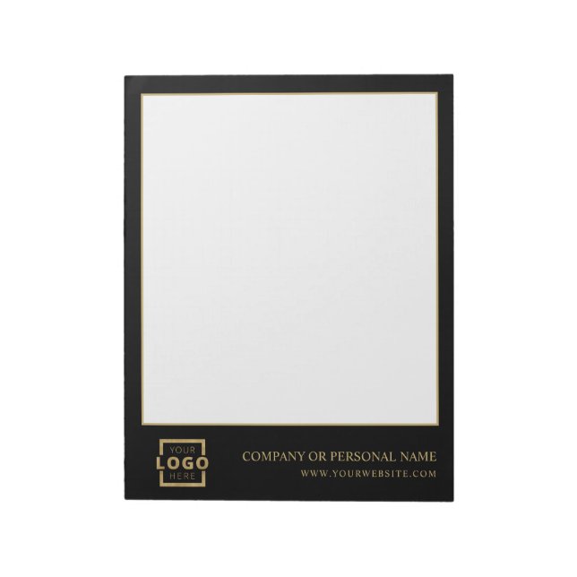 Custom Logo Business Company Branded Gift Gold Notepad (Rotated)