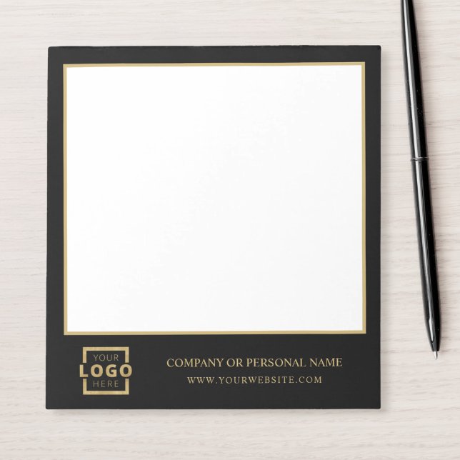 Custom Logo Business Company Branded Gift Gold Notepad (Creator Uploaded)