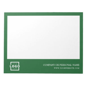 Custom Logo Business Company Branded Gift Green Notepad