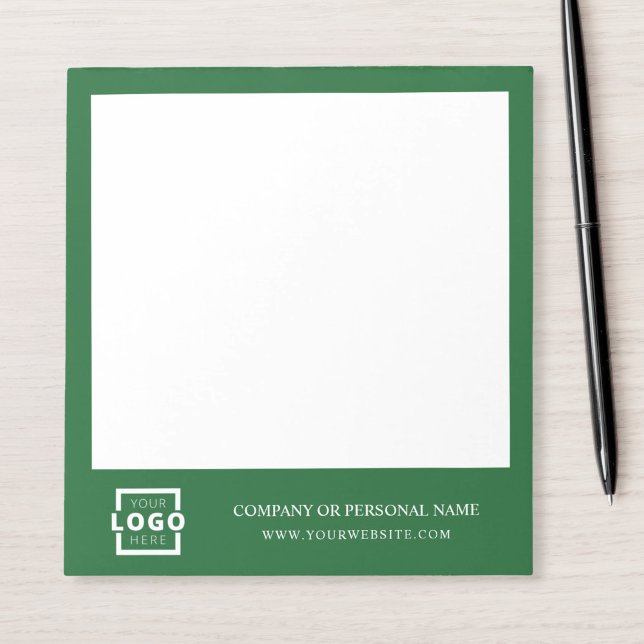 Custom Logo Business Company Branded Gift Green Notepad (Creator Uploaded)