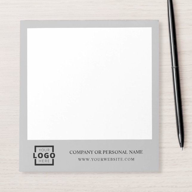 Custom Logo Business Company Branded Gift Grey Notepad (Creator Uploaded)