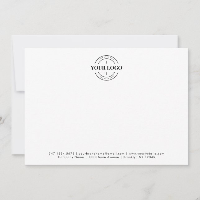 Custom Logo Business Company Corporate Simple Card (Front)
