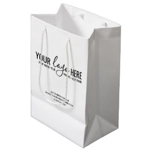 Custom Logo Business Company Corporate Trade Show  Medium Gift Bag