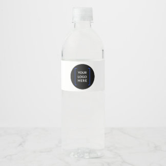 Custom Logo | Business Company Minimalist Water Bottle Label
