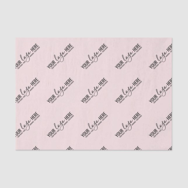 Custom Logo Business Company Packaging Blush Pink Tissue Paper (Front)
