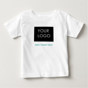 Custom Logo Business Company White Baby T-Shirt