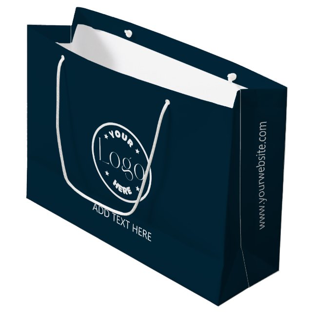 Custom Logo Business Corporate Professional Large Gift Bag (Front Angled)