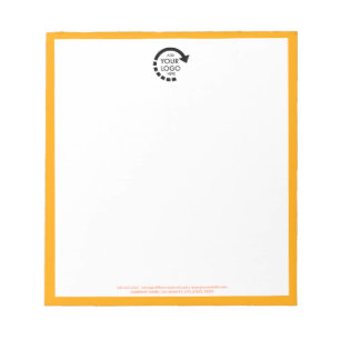 Custom Logo Business Corporate Retro Gold Notepad