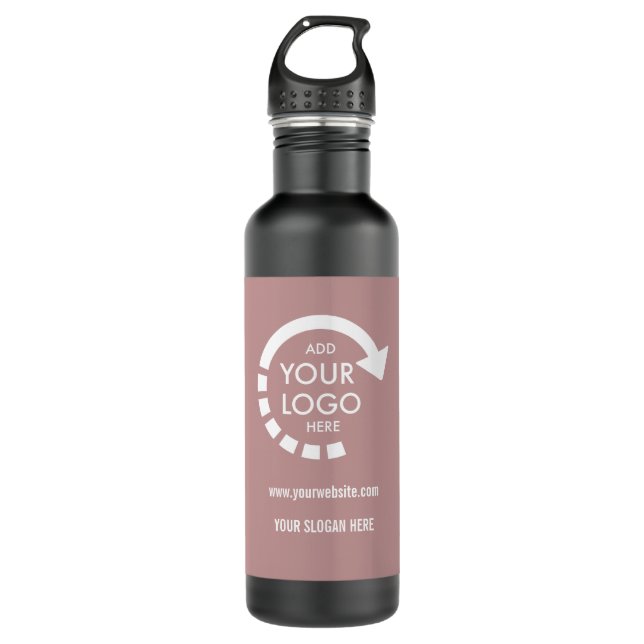 Custom logo business corporate | Rose Taupe 710 Ml Water Bottle (Front)