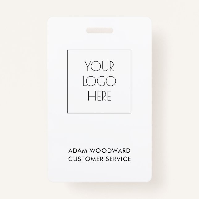 Custom Logo Business ID Staff Employee Badge ID Badge (Front)