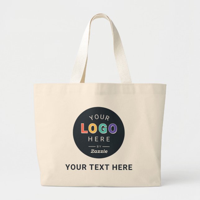 Custom Logo Business  Large Tote Bag (Front)