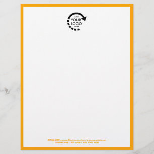 Custom Logo Business Letterhead Retro Gold