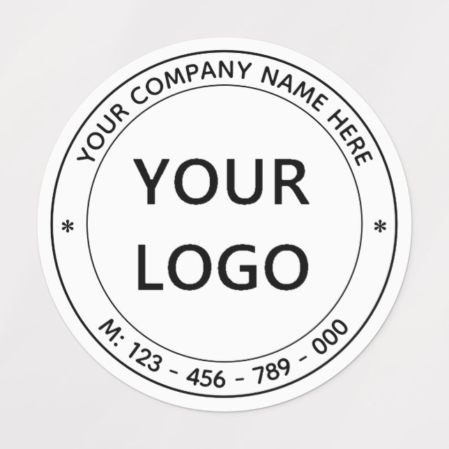 Custom Logo Business Name Personalised Labels (Design 1)