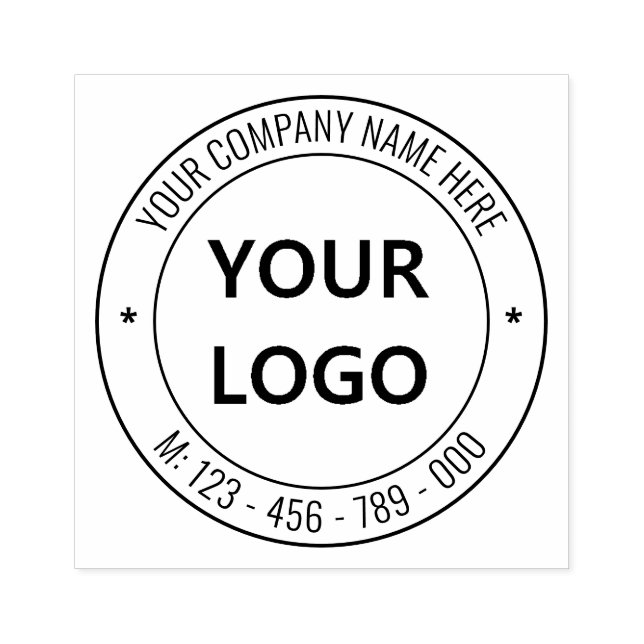 Custom Logo Business Name Phone Personalised Rubber Stamp (Imprint)